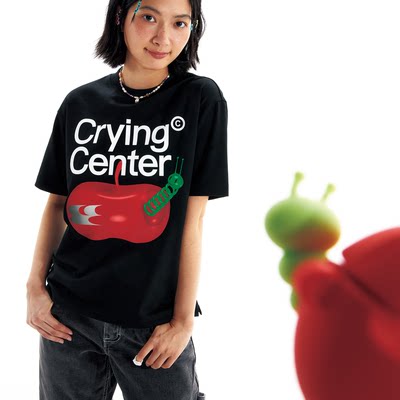 黑色短袖CryingCenter青春流行