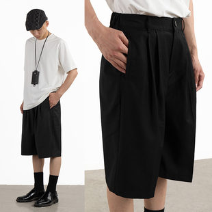 通勤五分裤 CryingCenter 短裤 百慕大西装 哭喊中心 黑色咖棕