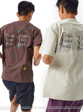 CryingCenter 羽毛球跑步路径标点训练短袖tee中性速干轻量训练服