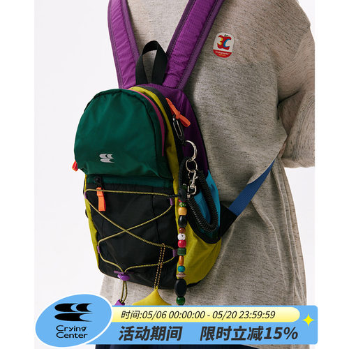 CryingCenter  拼接撞色野餐登山包户外双肩书包 哭喊中心