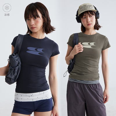 CryingCenter凉感面料升级版经典logo莫兰迪系低饱和圆领短袖上衣