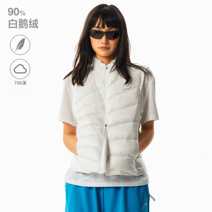 CryingCenter半透明暖冬立领收腰放射排骨状轻量无胆羽绒马甲