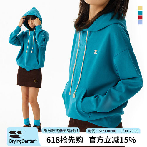 CryingCenter 合身苹果刺绣连帽卫衣 不加绒 哭喊中心