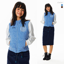 女款 马甲 哭喊中心 摇粒绒拼接圆小立领休闲修身 CryingCenter