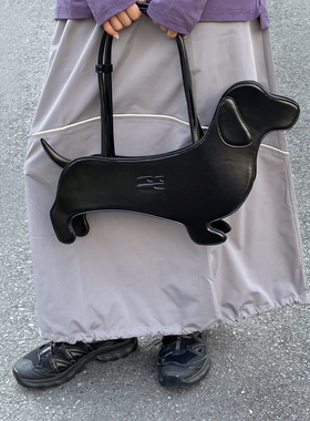 CryingCenter 腊肠狗单肩手提皮包 创意可爱 哭喊中心