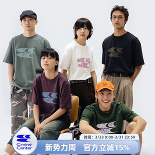t恤 CryingCenter 圆领短袖 logo 哭喊中心 裂纹ccc