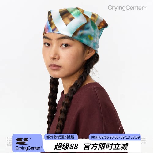 CryingCenter Soul Surfer冲浪胶片印花多功能方巾头巾 哭喊中心