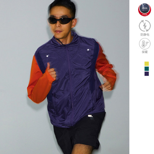 CryingCenter保暖锁温立领双拉马甲秋冬运动拼接运动马甲