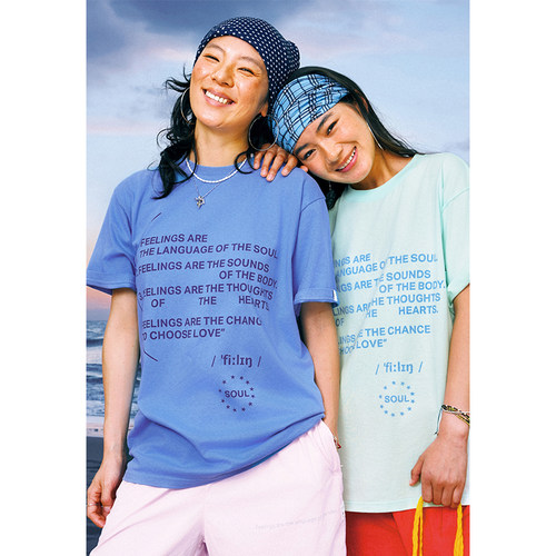 CryingCenter 灵感字母夏日汽水色经典系基础宽松tee 哭喊中心