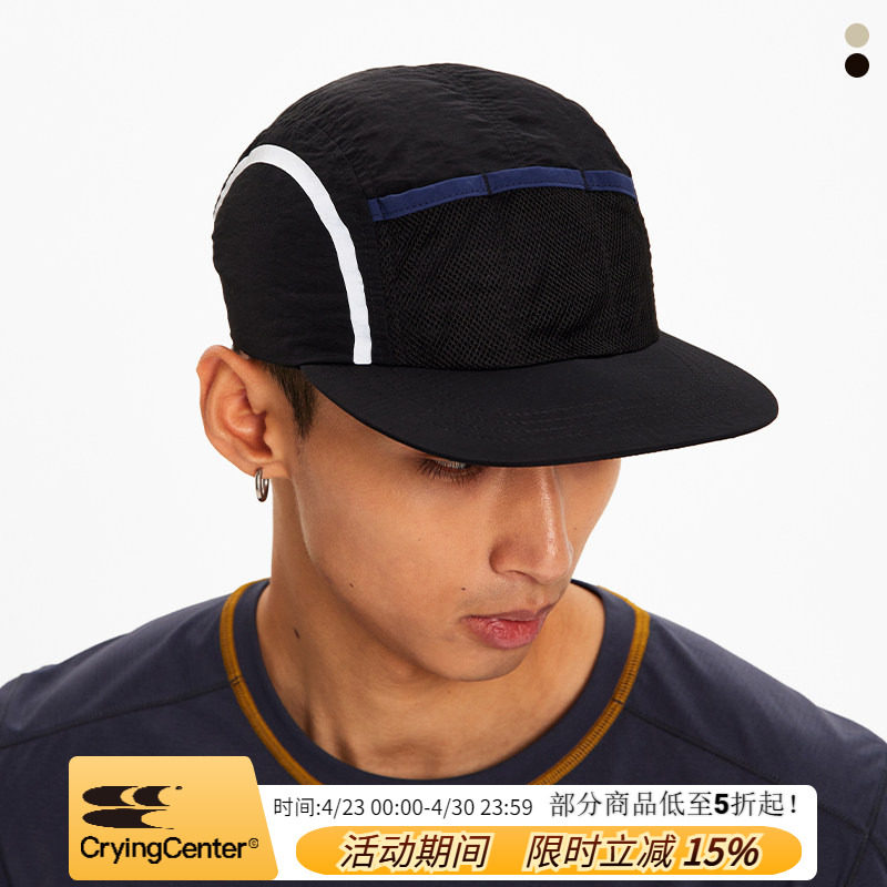 CryingCenter户外运动撞色网眼拼接鸭舌帽春夏可调节运动帽