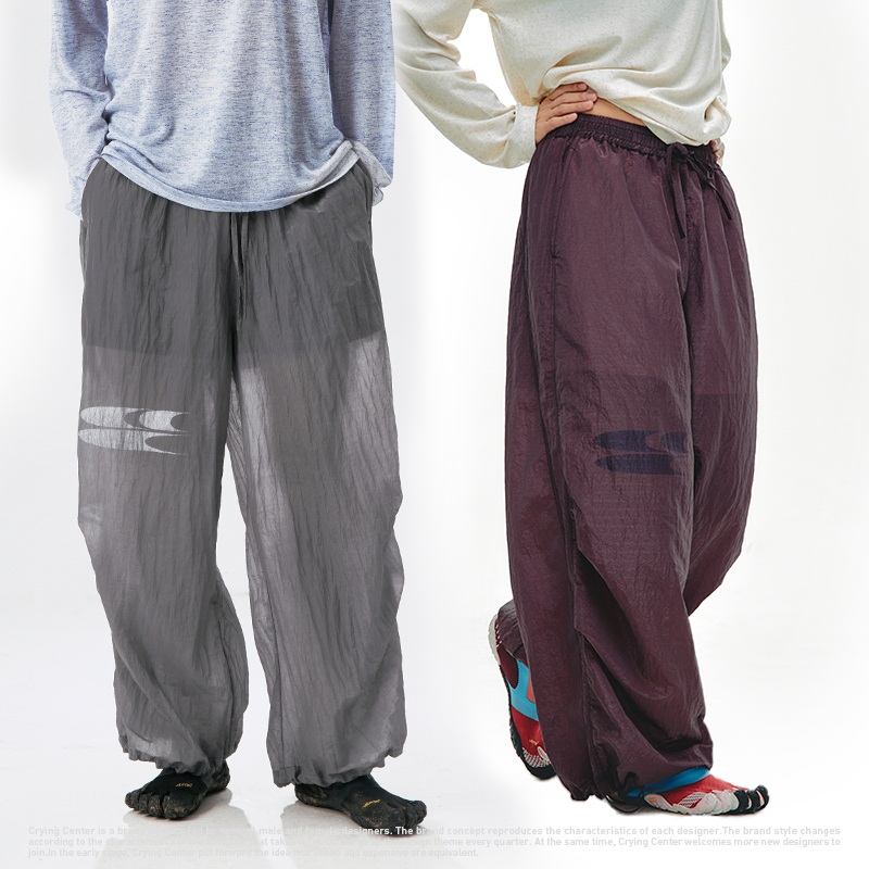 CryingCenter 半透明肥仔空气防水伞兵裤  哭喊中心