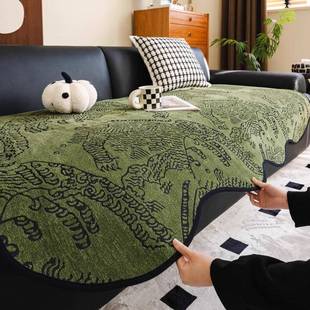 中古风沙发垫异形不规则设计防滑直排2026新款一片式高级感盖布巾