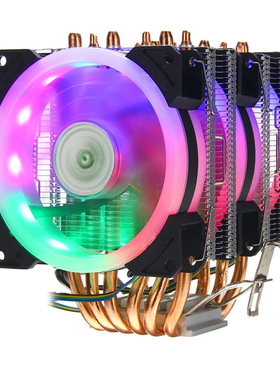 AVC6铜管CPU散热器AMD 1155 2011 X58 X79主板台式机电脑静音风扇