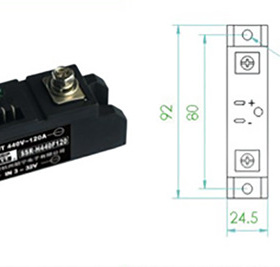 中美合资杭州朗宁固态继电器SSR H380F120