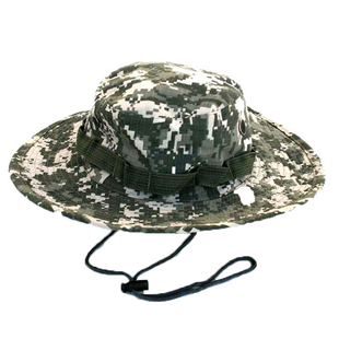 ACU迷彩奔尼帽男款钓鱼防晒大檐圆边帽军迷户外宽檐圆盘帽渔夫帽