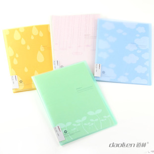 道林清新资料册五线谱文件夹10入学生试卷分类塑料翻页可爱A4天语