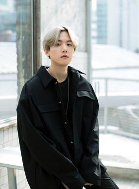边伯贤同款黑色外套city Lights专辑同款黑休闲牛仔夹克上衣外套