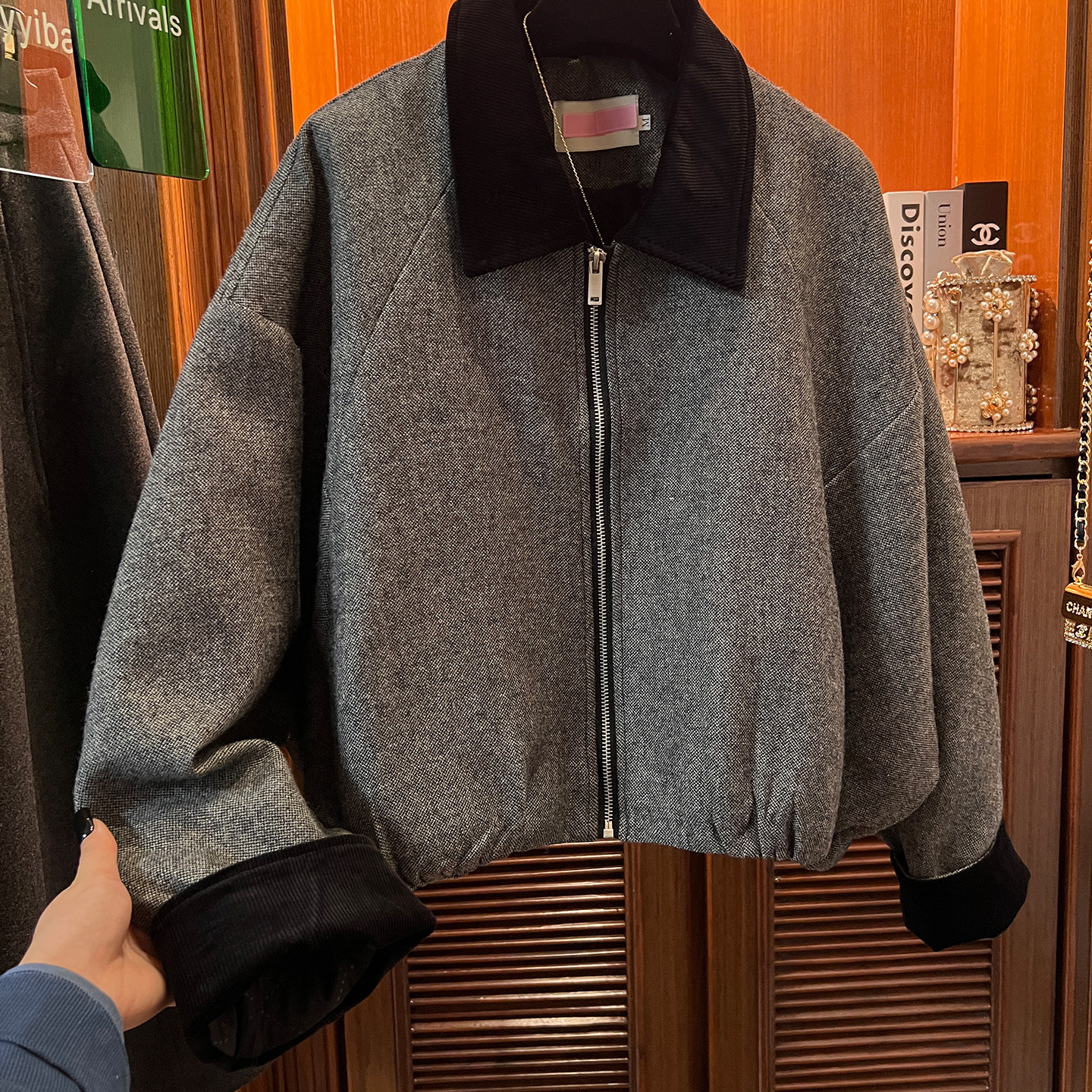 设计感宽松显瘦百搭羊毛呢外套