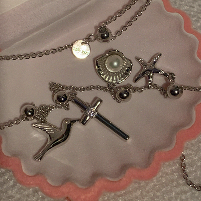 s925原创海洋能量系列十字架项链