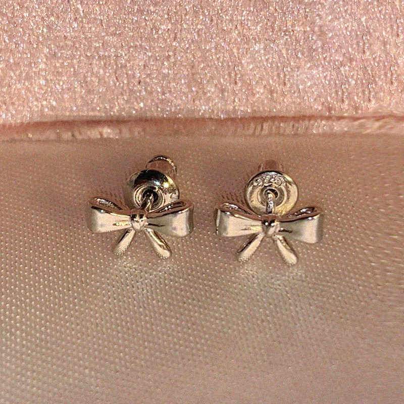 LLab s925 精致复古迷你立体蝴蝶结耳钉纯银养耳洞耳环礼物,饰品/流行首饰/时尚饰品新,耳钉,淘宝优惠券,粉丝福利购,淘宝优惠卷