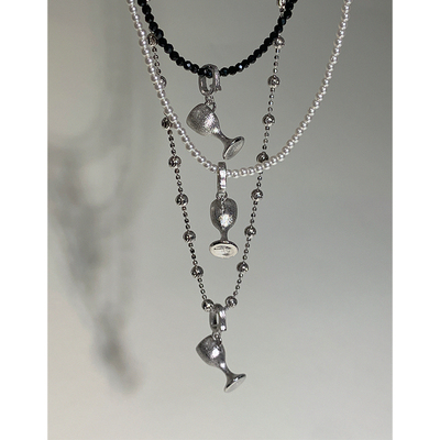 LLab拉丝工艺小酒杯万能扣吊坠