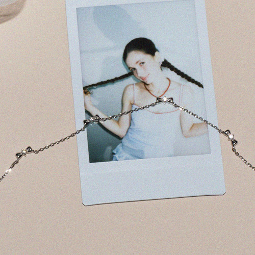 LLabs925银蝴蝶结镶钻项链