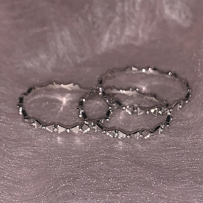 精致感磨砂蝴蝶结拼接戒指现货