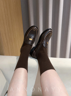 羊毛真丝松口无痕简约中筒袜秋冬柔软发热保暖短袜堆堆袜AZ238