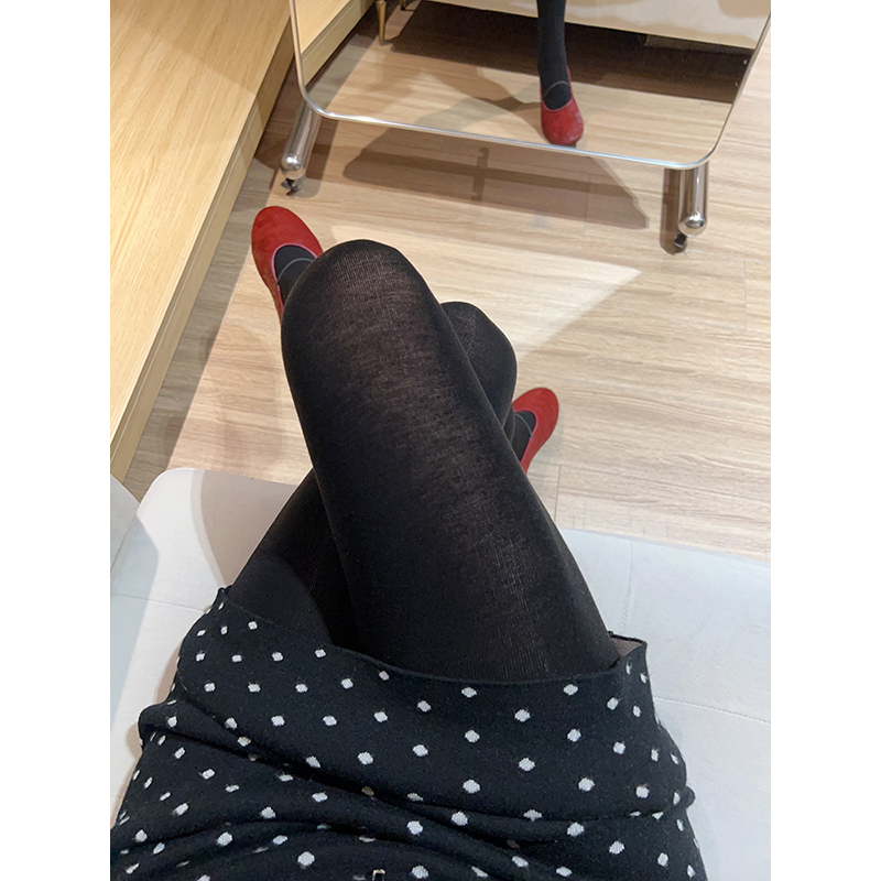 外贸轻薄保暖羊绒袜灰色打底袜