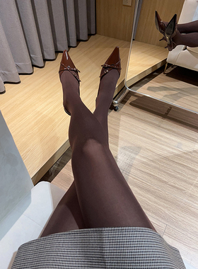 80D微透高弹哑光打底袜 春秋冬连裤袜进口材料柔软厚丝袜A147