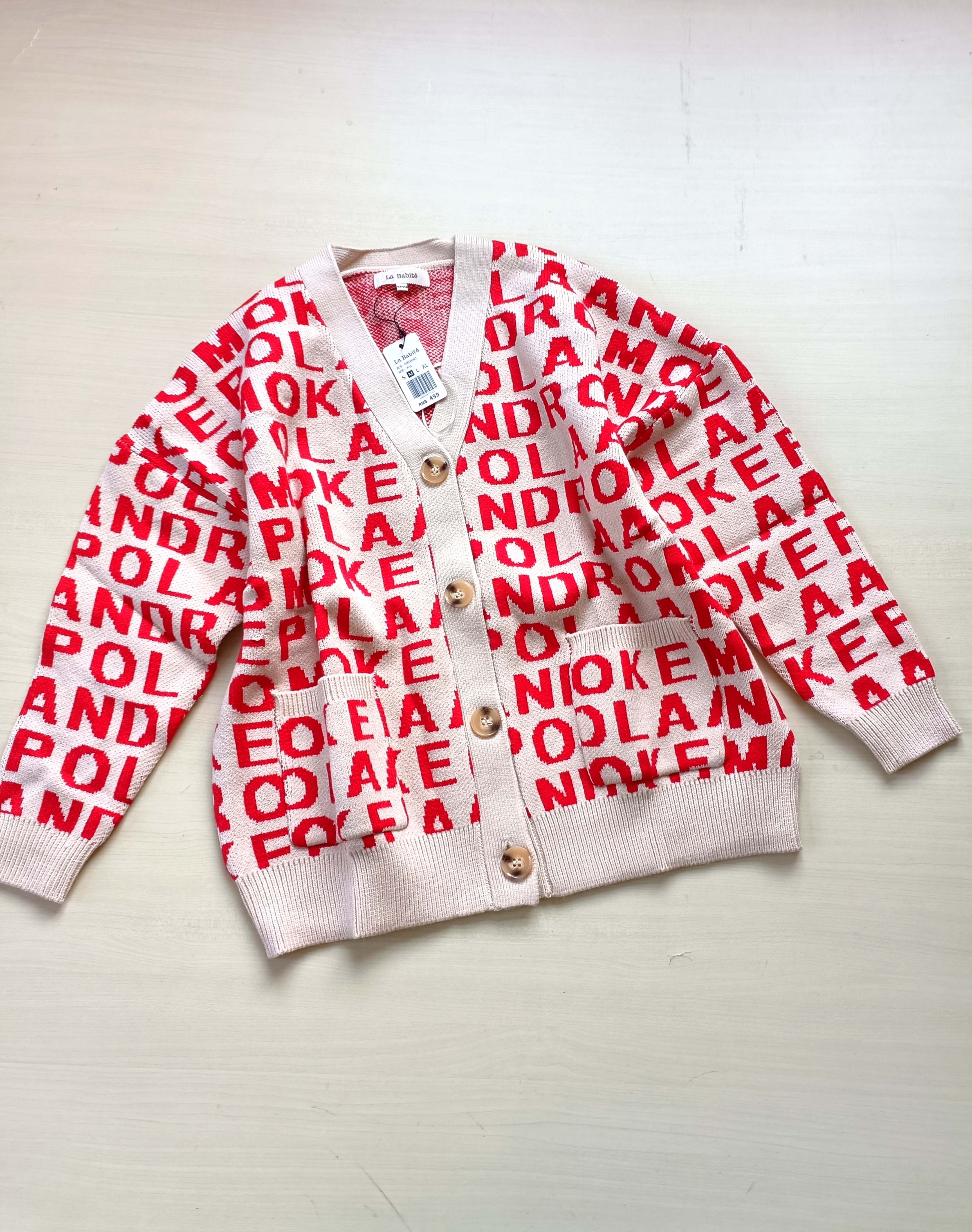 出口原单    复古节日红    氛围感    宽松版开衫