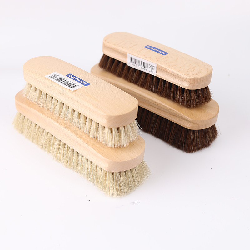 SAPHIR马毛刷莎菲雅皮革护理软毛刷抛光除尘打理鞋刷衣帽刷全马毛