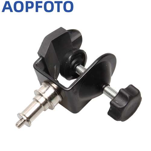 aopfoto 影视U型铁夹带头C型夹子 强力夹摄影灯夹 带1/4螺丝 灯座