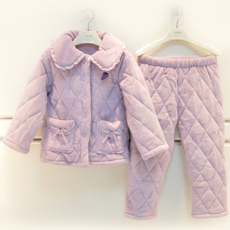 妈咪印象简约夹棉秋冬保暖家居服