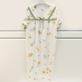 富贵花高贵短袖 韩版 V领睡裙家居服 女士冰爽棉时尚 品牌睡衣夏季