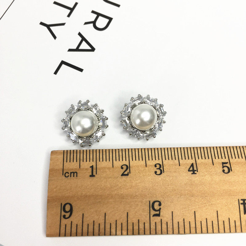 12MM 고광택 진주 지르콘 버튼 하이 엔드 절묘한 금속 작은 버튼 의류 DIY 장식 액세서리 액세서리