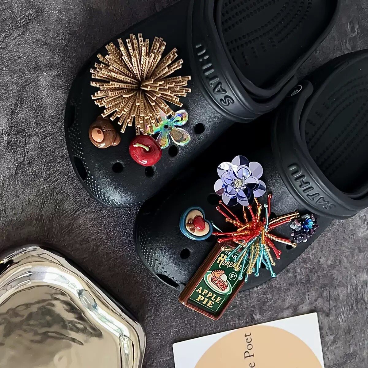 原创设计复古风crocs洞洞鞋配饰高级感鞋扣鞋花百搭时尚装饰扣