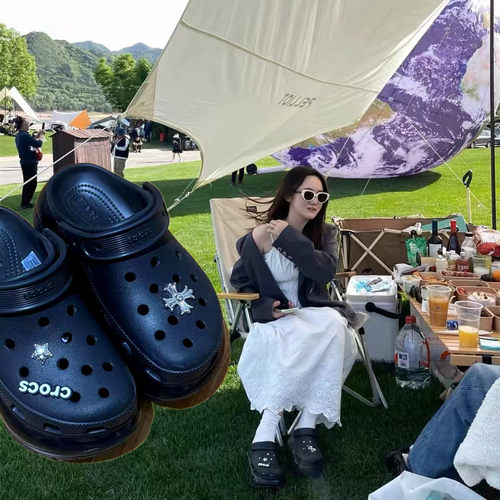 简单款鞋扣crocs英文洞洞鞋diy鞋扣十字架五角星个性装饰品鞋花
