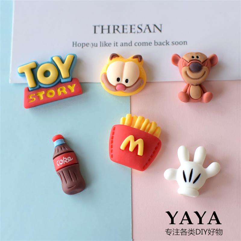 薯条可乐洞洞鞋扣雅雅DIY自制