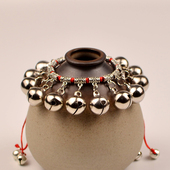 舞蹈演出铃铛手链复古红绳民族风会响脚链61六一儿童表演道具手串