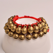 跳舞道具双层铃铛脚链印度舞复古民族风舞蹈表演道具脚环会响手链