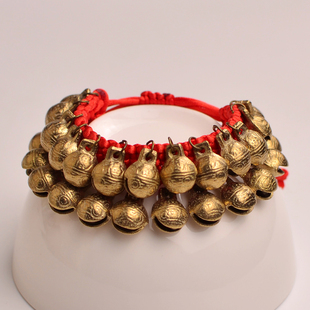 跳舞道具双层铃铛脚链印度舞复古民族风舞蹈表演道具脚环会响手链