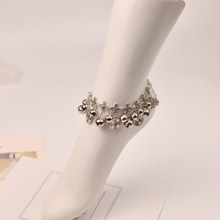 舞蹈道具铃铛铜钱手链复古民族风脚链铃铛会响手环脚环女一步一响