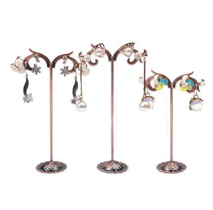 铁艺金属耳饰架耳环架珠宝店耳坠收纳架挂耳线架展示架子三件套架