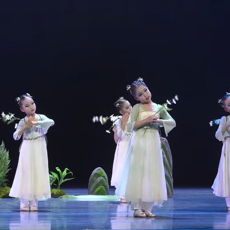 小兰花儿童古典舞小药师演出服国风舞蹈儿童服装定制