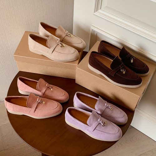 【渠道顶板】超软~乐福鞋女lp一脚蹬单鞋真皮平底休闲懒人流苏扣