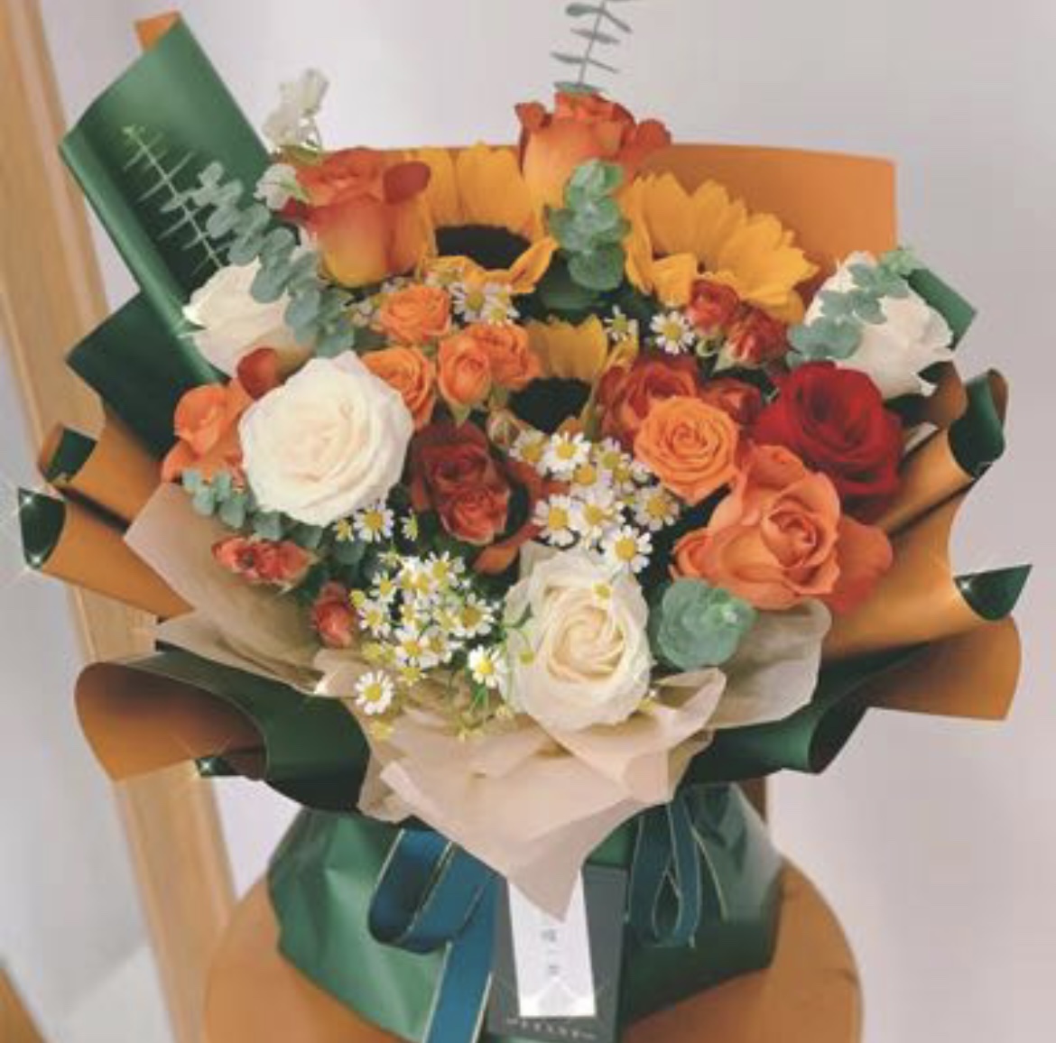 5朵探望生日祝福向日葵