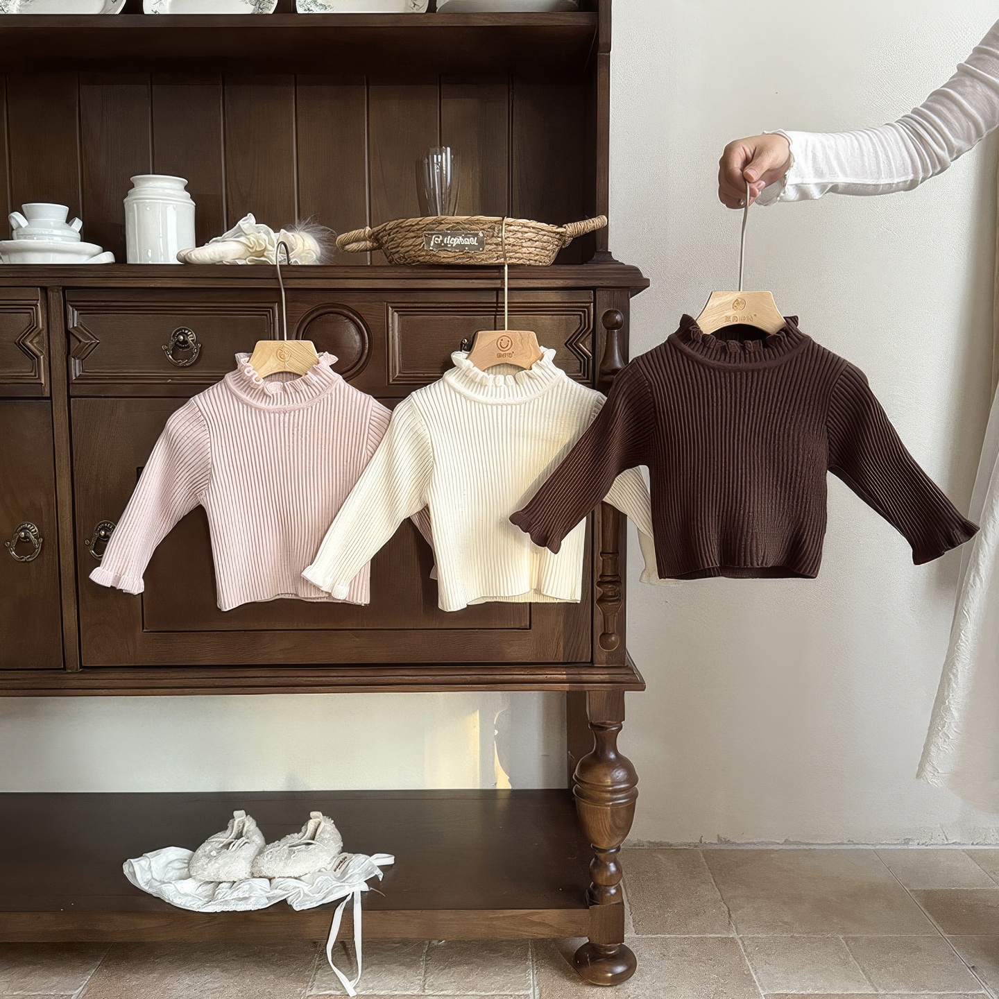 婴幼儿毛衣打底衫木耳领韩版百搭