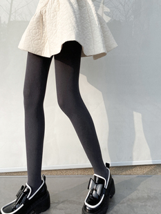 丝袜80D 哑光竖条纹微压显瘦打底裤 高弹力天鹅绒连裤 袜女春秋薄款