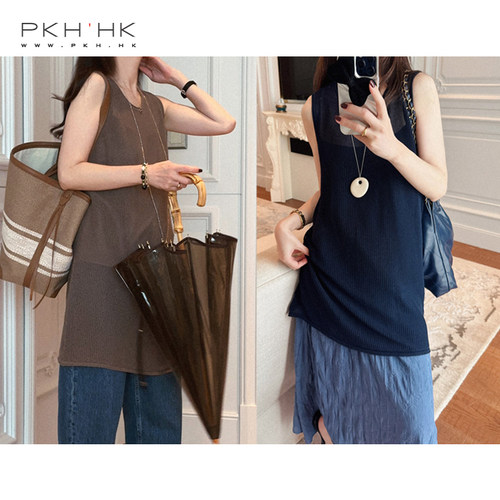 PKHHK镂空无袖针织背心